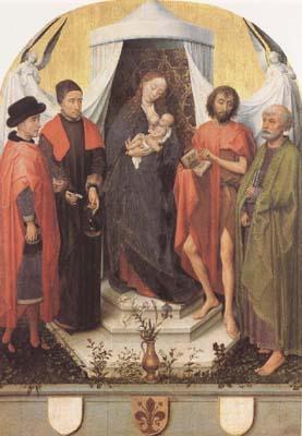 Rogier van der Weyden Madonna with Four Saints (mk08) France oil painting art